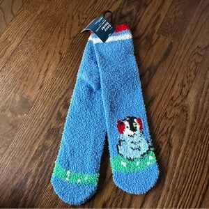 Men’s Old Navy Blue and Red Fuzzy cozy Socks